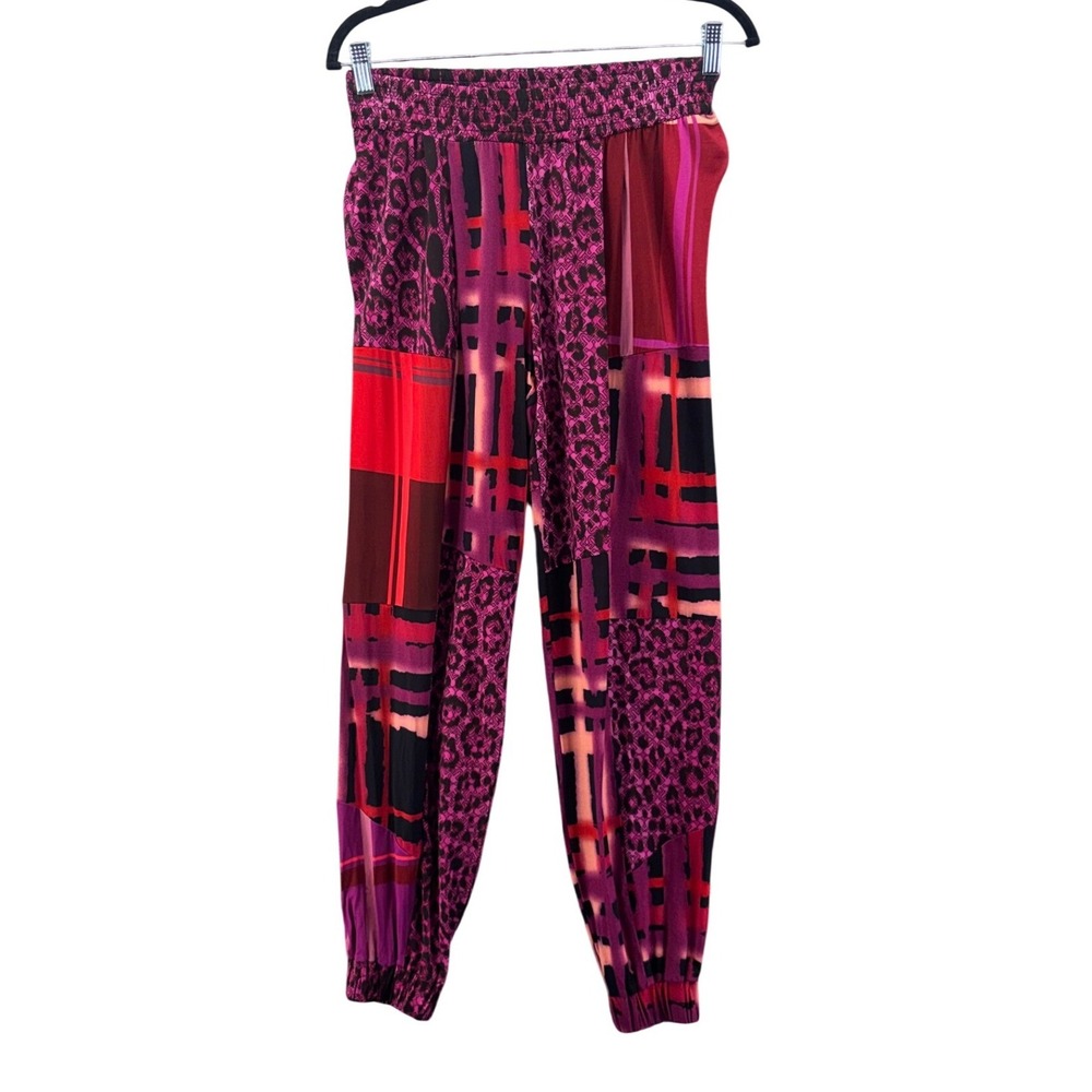 Fuzzi Joggers M Patchwork Harem Flowy Relaxed Lounge Designer Vintage 90s Rare